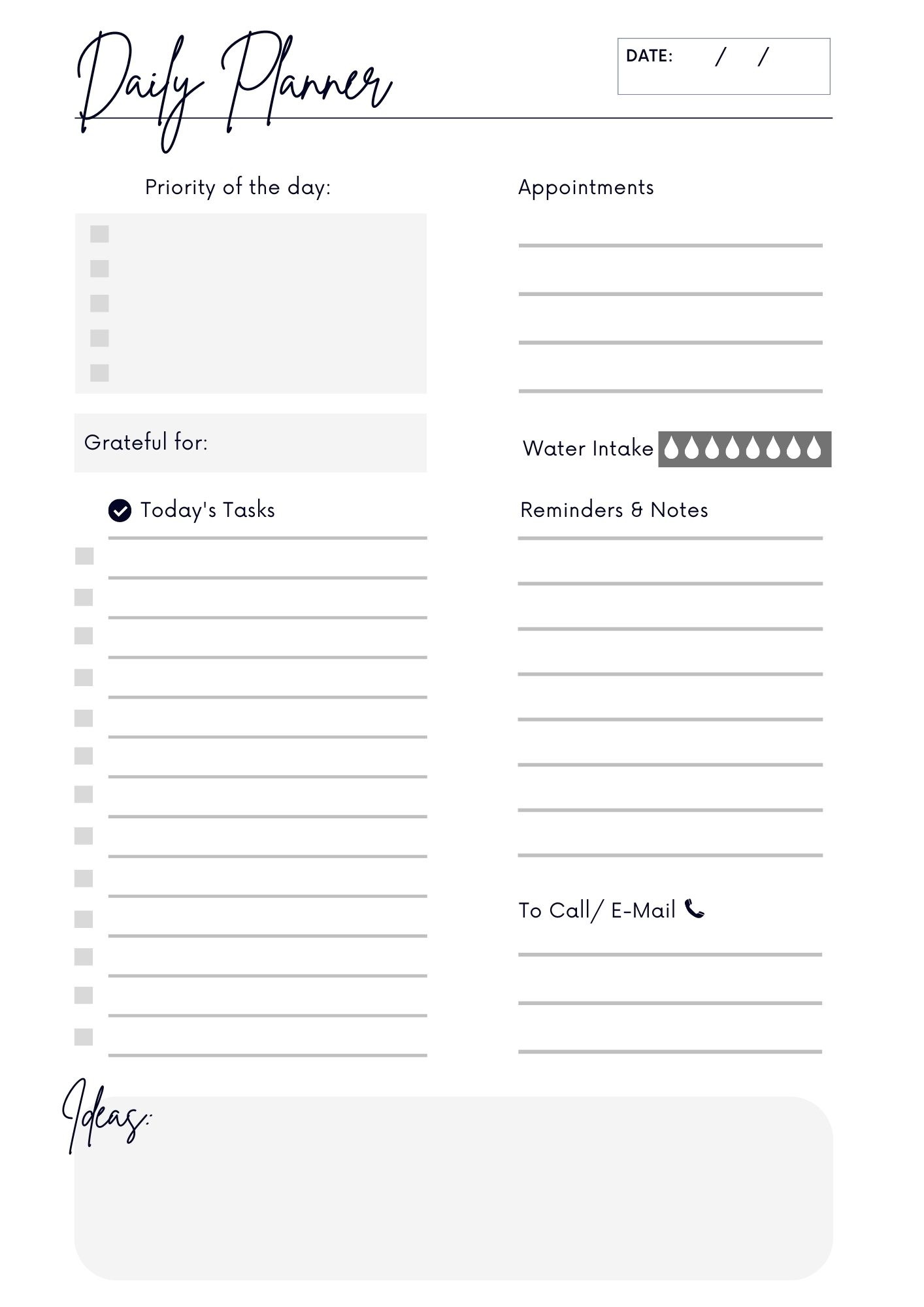 Free Daily Productivity Planner Pdf And Word Projectgirl2woman